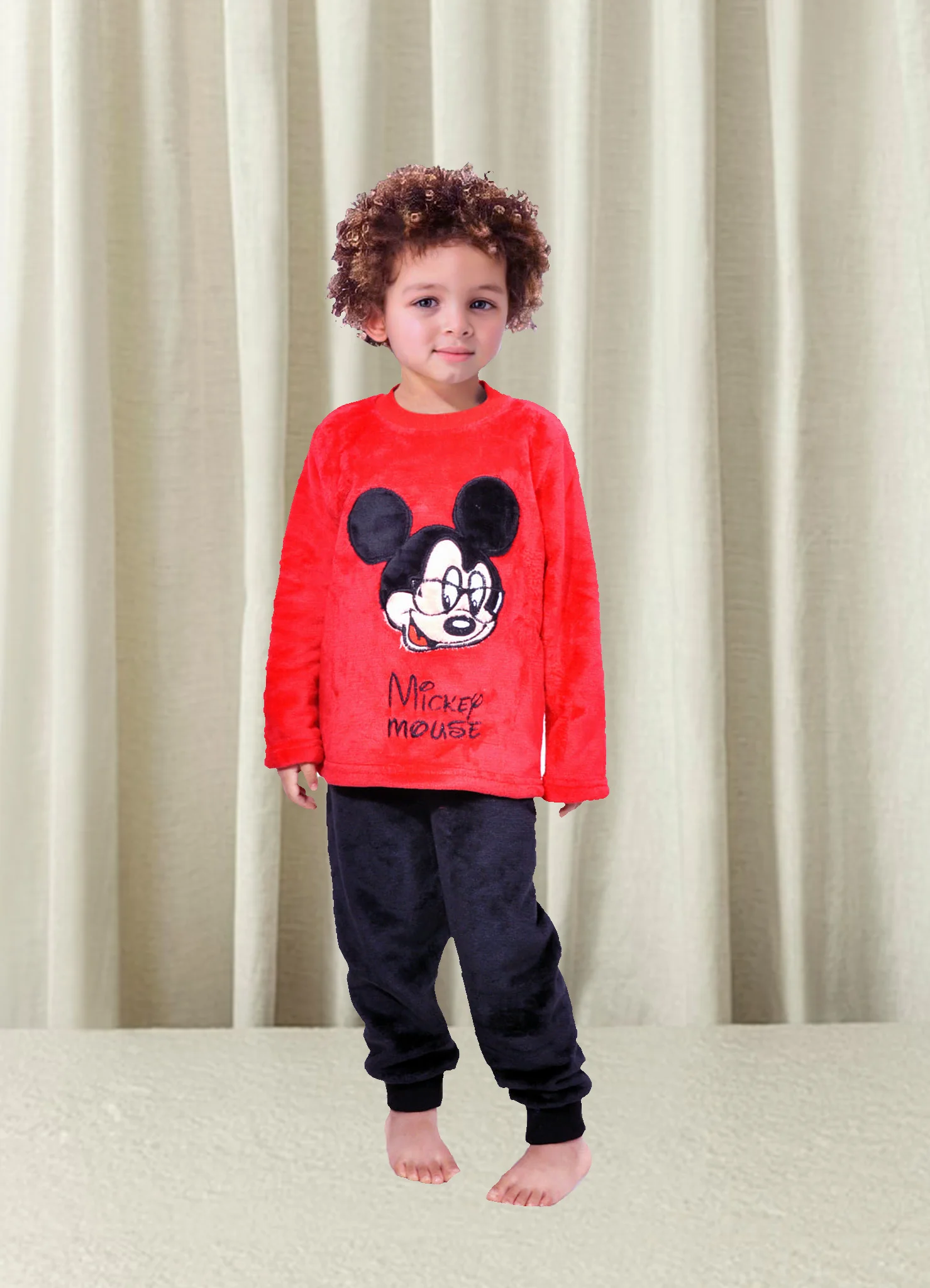Minnie & Mickey Mouse Embriodered Pyjama Set - Image 2